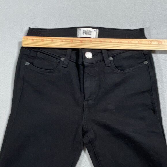 Paige Jeans Womens Verdugo‎ Ankle Skinny size 27 x 30 Black Denim Stretch - Picture 7 of 12